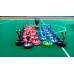 Subbuteo Andrew Table Soccer Set Olympiacos Bayer Leverkusen 6-2, 11/9/2002 Champions League game on WSB Professional bases
